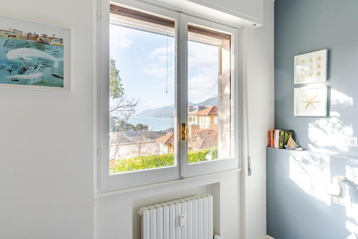 Sea View Apartment With Private Garden Camogli Bagian luar foto